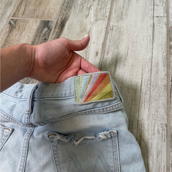 Mother light Blue Denim Women Shorts - Picture 4 of 5